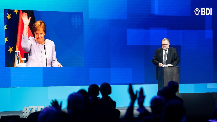 "Wichtige Richtungsentscheidungen aufgeschoben": BDI-Präsident Russwurm (r.) ist kein Fan der Regierung Merkel.