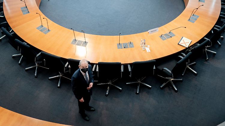 Finanzminister Scholz im April vor dem Wirecard-Untersuchungsausschuss.