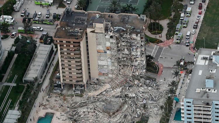 Die Überreste des Champlain Towers. 