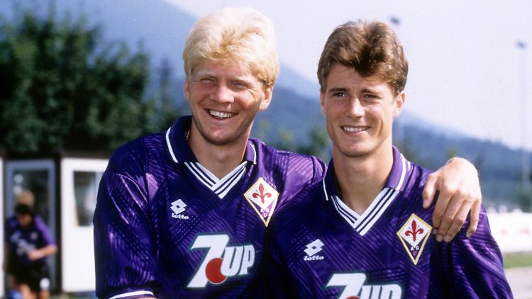 Effenberg (links) und Laudrup gemeinsam beim AC Florenz 1992.