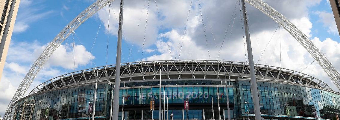 Das Wembley-Stadion wird die Löw-Elf erst am Spieltag sehen.
