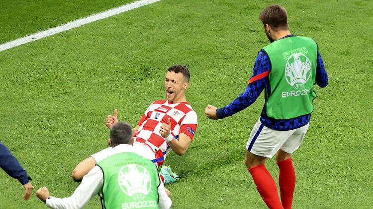 Ivan Perisic bejubelt seinen Trefffer beim Sieg gegen Schottland. 