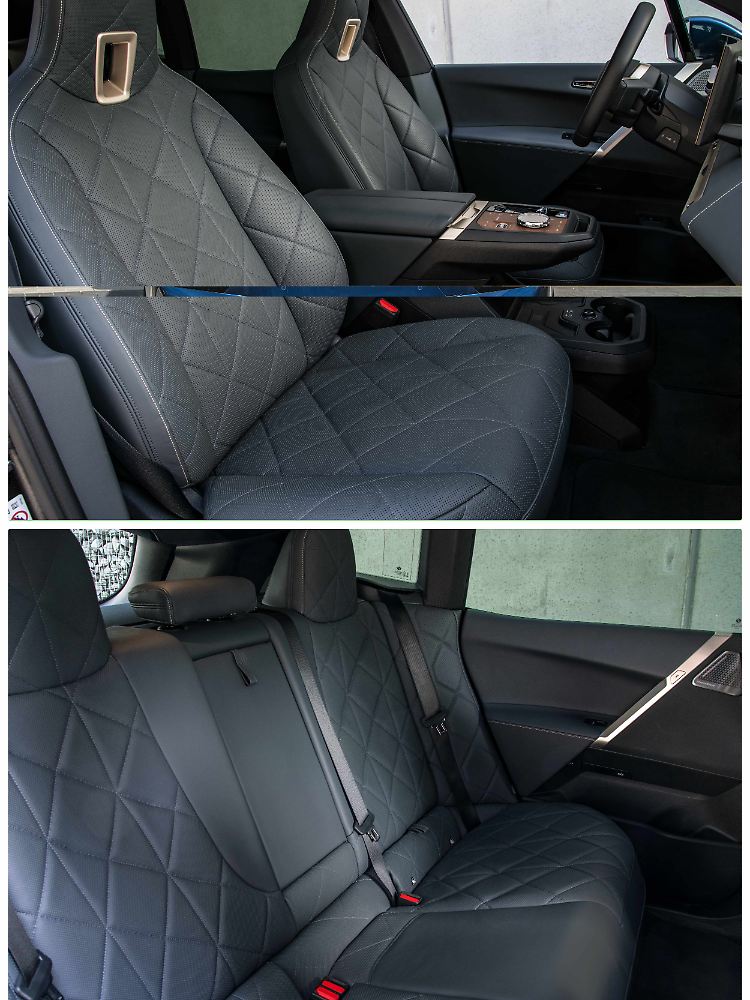 Innen bietet der BMW iX nicht nur fantastische Sitze, sondern auch jede Menge Platz.