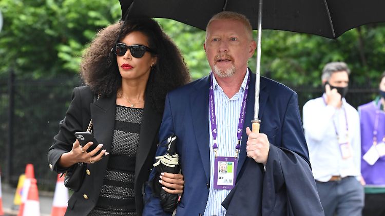 Kamen Arm in Arm: Boris Becker und Lilian de Carvalho Monteiro.