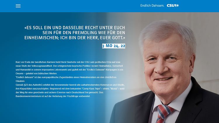 Doch kein Befürworter, mehr Geflüchtete aufzunehmen: Bundesinnenminister Horst Seehofer.