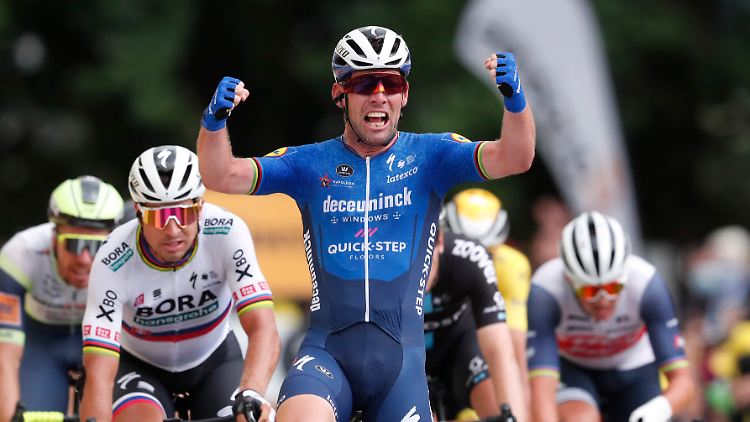 Ein gewohntes Bild: Cavendish als Tagessieger bei der Frankreich-Rundfahrt.