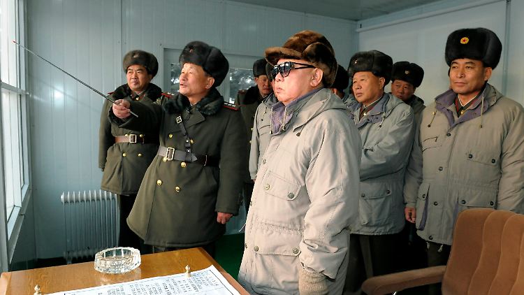 Schaut nach dem Rechten: Nordkoreas Führer Kim Jong Il besucht am Neujahrstag eine Panzerdivision.