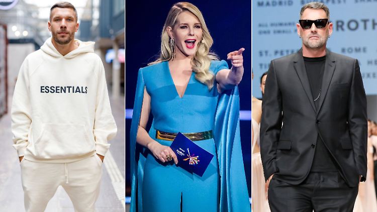 Das neue "Supertalent"-Trio: Lukas Podolski (l.), Chantal Janzen und Michael Michalsky.
