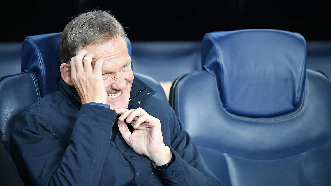 Hans-Joachim Watzke bei einem Gastspiel der Dortmunder in Barcelona im November 2019.