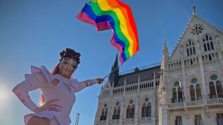 Nicht alle Ungarn wollen die Ausgrenzung und Diskriminierung von sexuellen Minderheiten hinnehmen. Mitte Juni demonstrierten Tausende Menschen vor dem Parlament gegen das neue Gesetz.