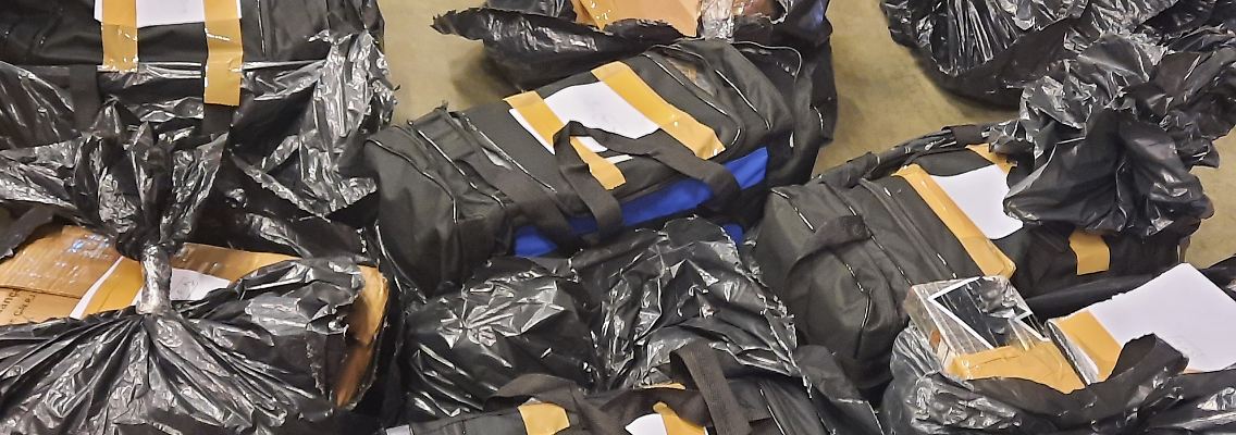 Das Kokain war in Sporttaschen verpackt.