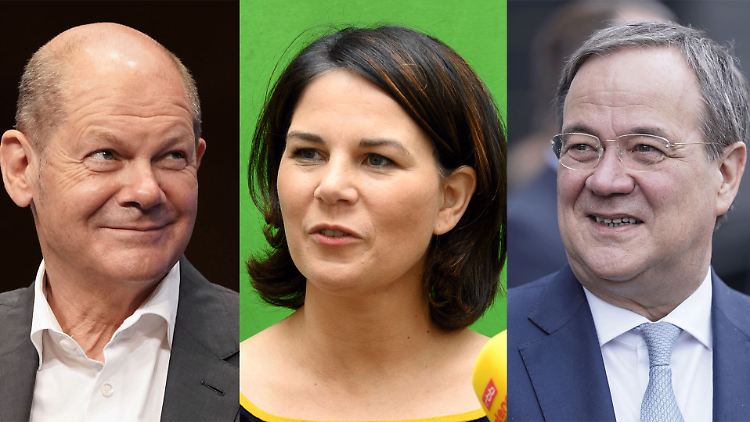 Olaf Scholz, Annalena Baerbock, Armin Laschet