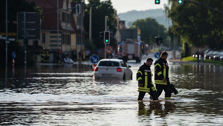 Im Norden Bayerns wurden für mehrere Gebiete Hochwasserwarnungen ausgerufen.