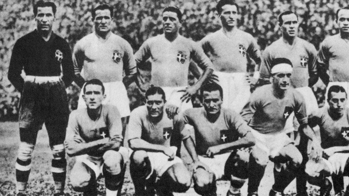 Das siegreiche WM-Team der Italiener im Jahre 1934.