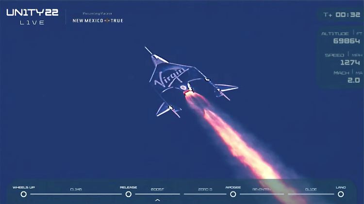 Mit der "VSS Unity" ging es an die Grenze zwischen Atmosphäre und Weltraum.