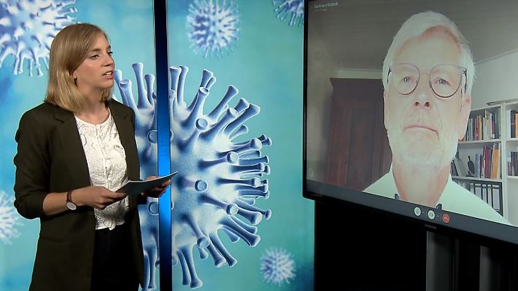 Burkhard Rodeck ist Generalsekretär der Deutschen Gesellschaft für Kinder- und Jugendmedizin - hier im Gespräch mit ntv-Moderatorin Nele Balgo.