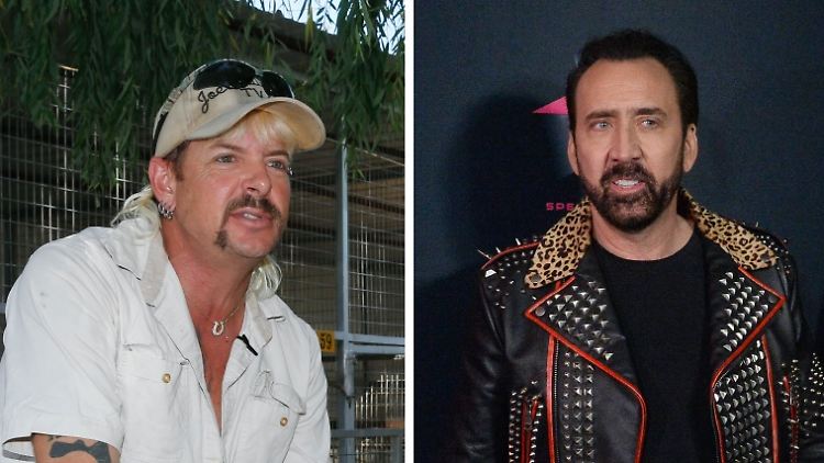 Die Geschichte vom "Tiger King" Joe Exotic (l.) geht nicht mit Nicolas Cage in der Hauptrolle in Serie.