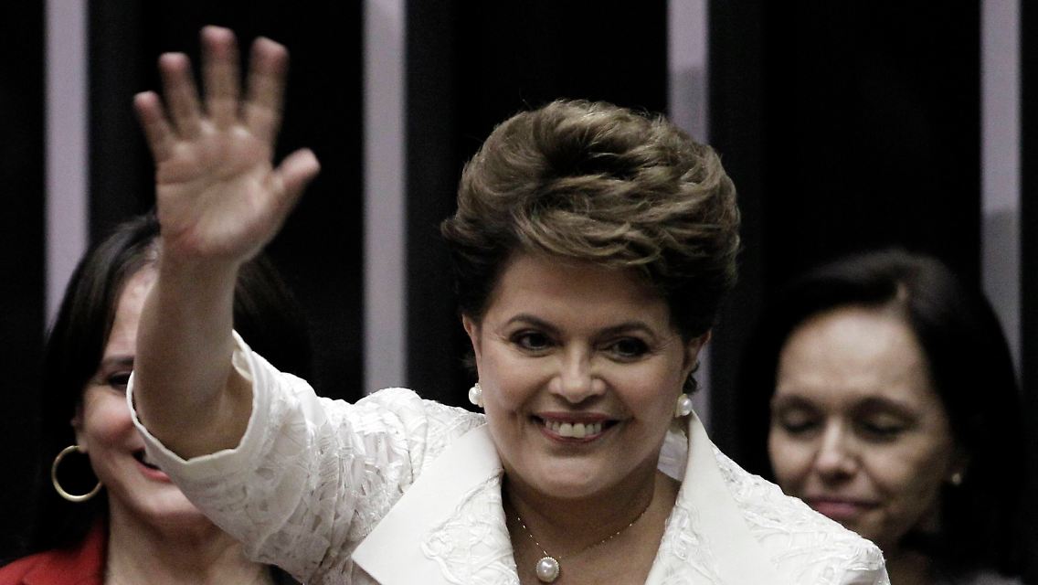 Dilma Rousseff bei der Vereidigung.