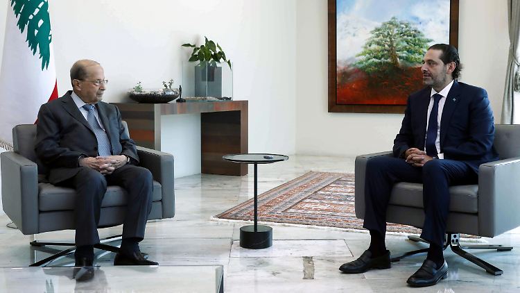 Konnten sich nicht auf ein neues Kabinett einigen: Saad Hariri (r), designierter Premierminister des Libanon, und Staatschef Michel Aoun. 