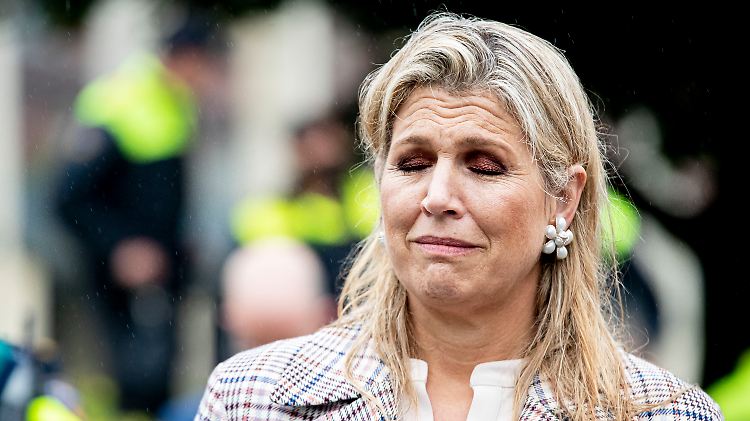 Ihr waren Trauer und Entsetzen ins Gesicht geschrieben: Königin Máxima.