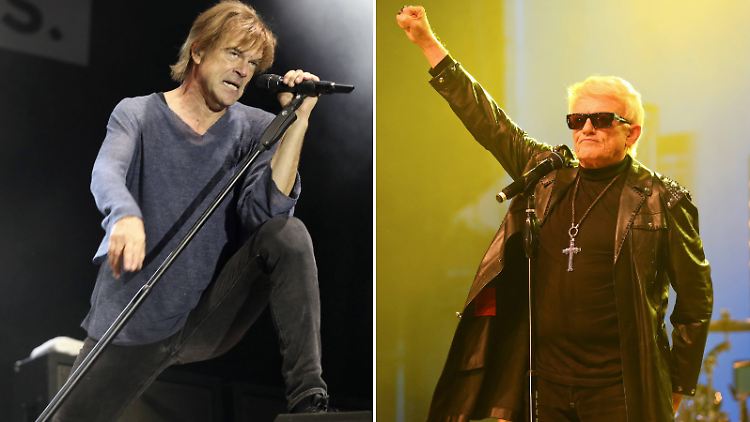 Sie beide denken an die Hochwasser-Opfer: Campino von den Toten Hosen (l.) und Heino.