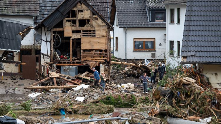 Viele Hausbesitzer im besonders stark betroffenen Schuld haben keine Elementarschadenversicherung.
