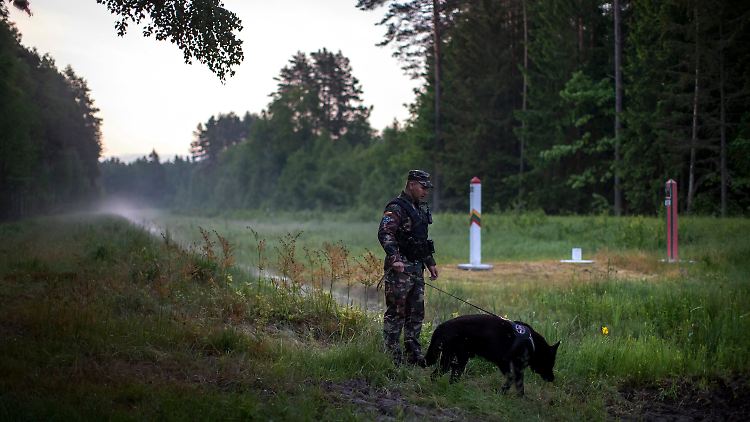 An vielen Stellen ist die EU-Außengrenze nach Belarus eine "grüne Grenze" ohne Zaun und Kontrollen. 