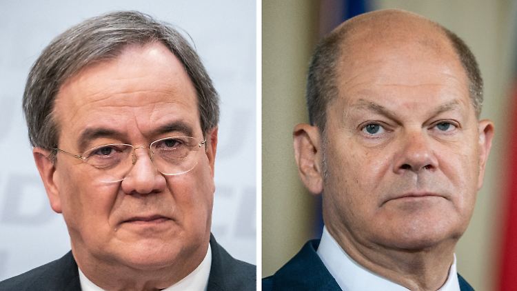 Erstmals steht Olaf Scholz im Trendbarometer bei der Kanzlerfrage auf dem ersten Platz. Armin Laschet hat in dieser Frage in einem Monat zehn Prozentpunkte verloren.