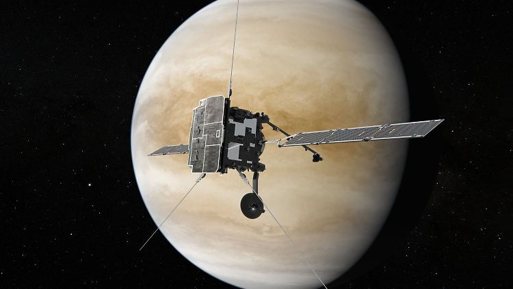 Die "Solar Orbiter" ist eine von zwei Sonden, die die Venus gleichzeitig erreichen werden. (Computergrafik)