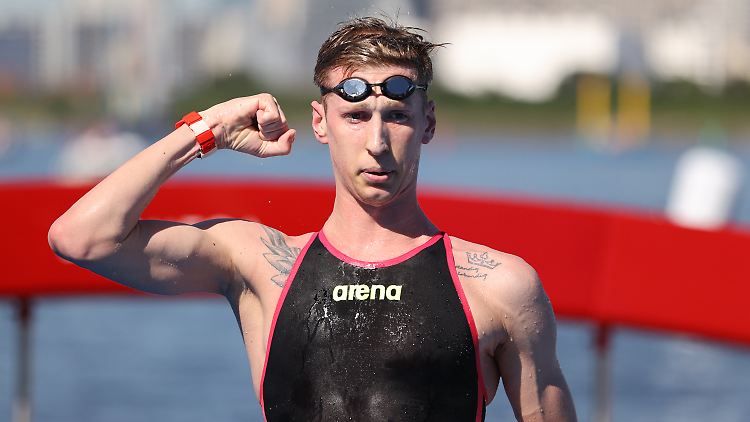Etwas weniger als 1:50 Stunden braucht Florian Wellbrock für die zehn Kilometer.