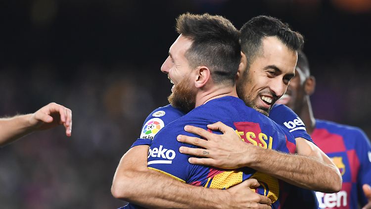 Bald wiedervereint in Miami: Sergio Busquets und Lionel Messi.