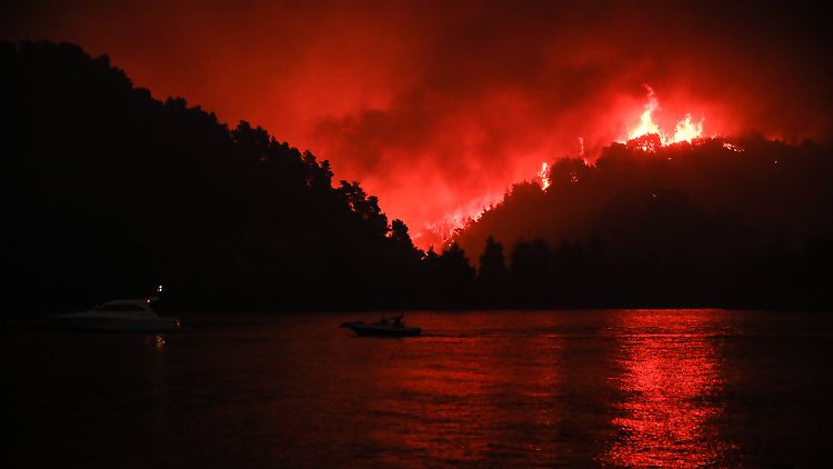 Brände auf der griechischen Insel Euböa