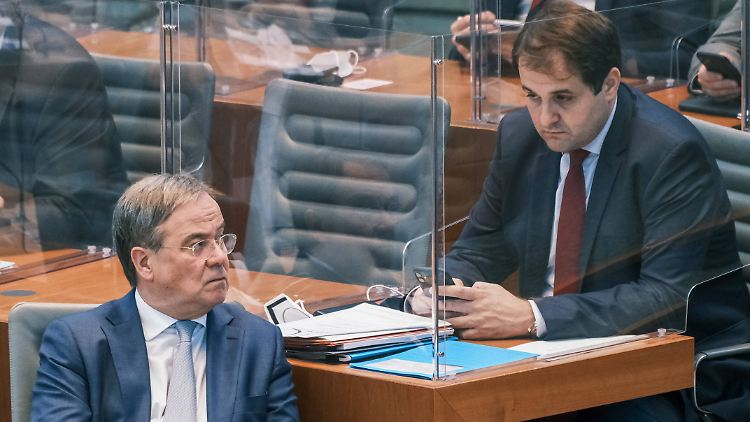 "Er ist der Chef, er entscheidet", sagt Liminski (r.) über Laschet.