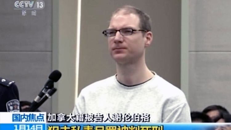 In dieser Aufnahme des chinesischen Fernsehsenders CCTV vom 14. Januar 2019 sieht man den Kanadier Robert Lloyd Schellenberg bei seinem Wiederaufnahmeverfahren.