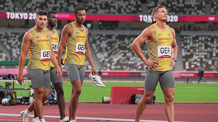 In Tokio lief Reus (rechts) mit der deutschen 4x100-Meter-Staffel auf Platz sechs.