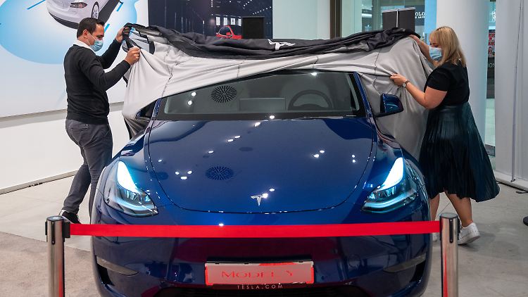 Dieses Model Y wurde aus China eingeflogen.