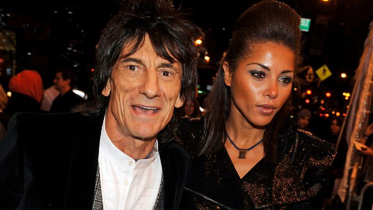 Die Schöne und ...: Ana Araujo und Ron Wood.