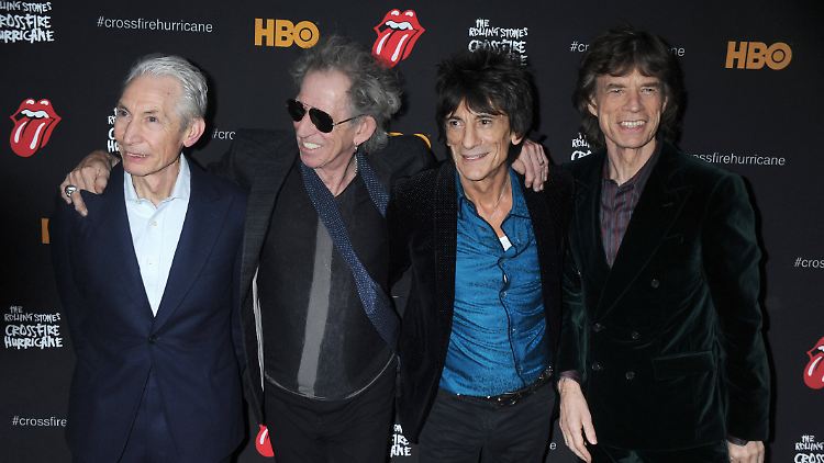 Charlie Watts, Keith Richards, Ron Wood und Mick Jagger (v.l.) im Jahr 2012.