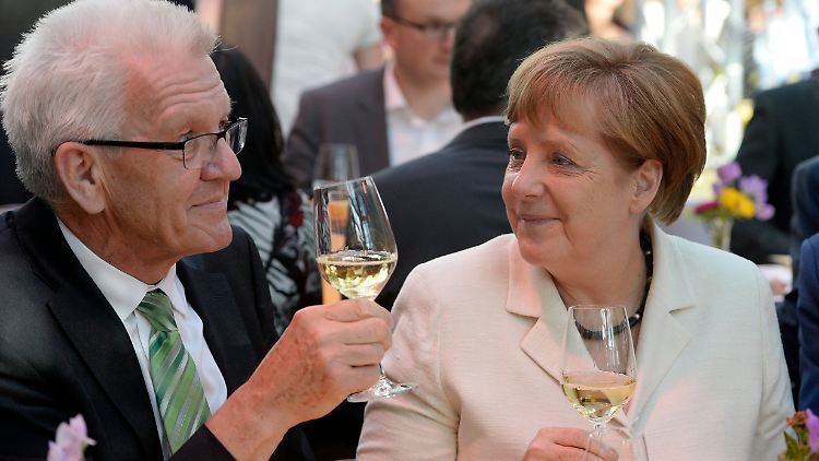 Inhaltlich nicht immer einer Meinung aber mit viel gegenseitiger Wertschätzung: Angela Merkl und Winfried Kretschmann