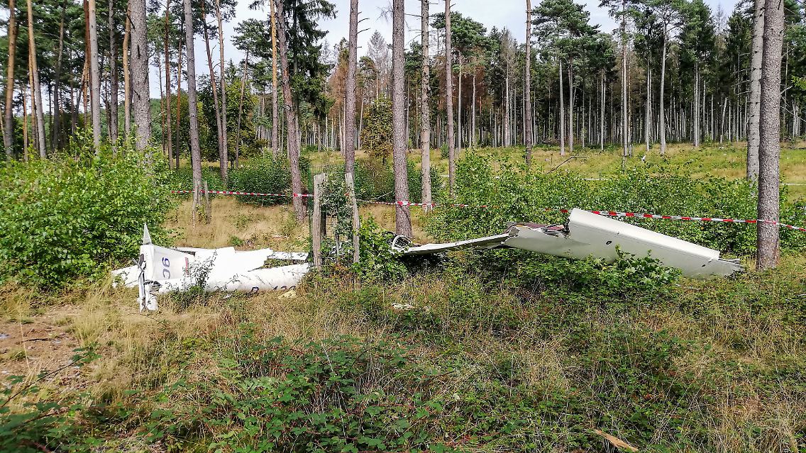 Die Absturzstelle in der Nähe von Oerlinghausen