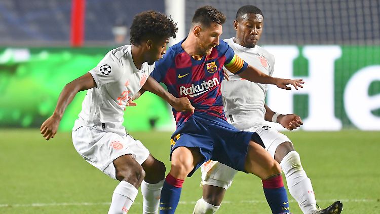 Geht's für den FC Bayern, hier mit Kingsley Coman (links), schon in der Vorrunde gegen Messi oder Alaba?