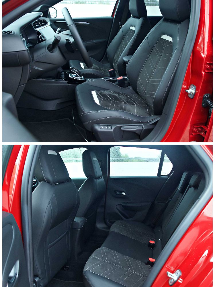 Viel Platz gibt es in der zweiten Reihe des Opel Corsa nicht, aber wer auf den Vordersitzen Platz nimmt, hat nichts zu meckern.