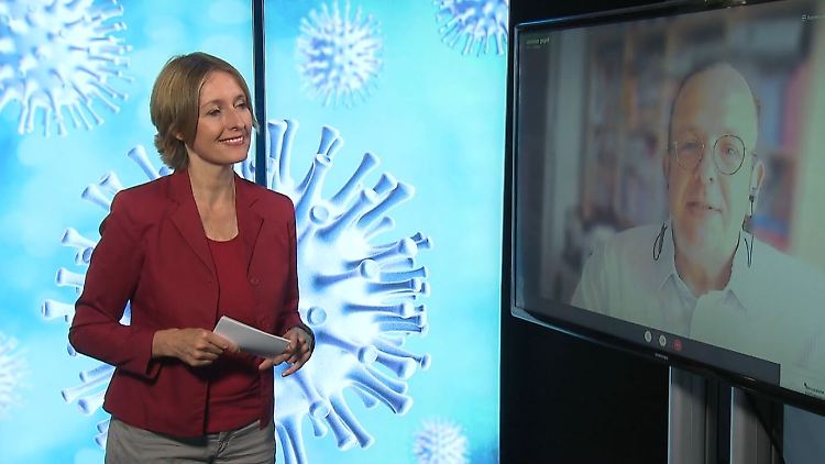 ntv-Moderatorin Doro Steitz in Gespräch mit dem Berliner Pneumologen Christian Gogoll.