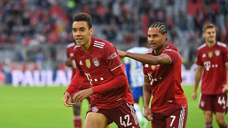 Jamal Musiala ersetzte Leroy Sané in der Startformation - und überzeugte. 