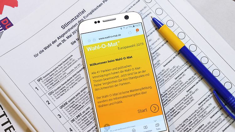 Angebote wie der Wahl-O-Mat sind für viele Menschen eine wichtige Entscheidungshilfe, wie hier bei der Europawahl 2019.