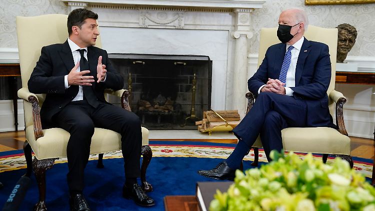 Wolodymyr Selenskyj ist für ein Treffen mit Joe Biden zu Besuch im Weißen Haus.