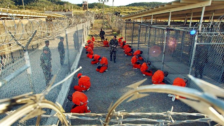 Gefangene im Lager Guantánamo.