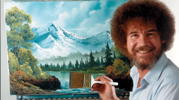 Malte und sprach sich in die Herzen der Menschen: Bob Ross.