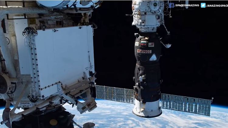 Ein Bild der NASA von der Internationalen Raumstation.