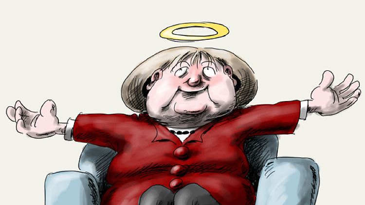 Unverkennbar: Kanzlerin Merkel aus der Feder von Klaus Stuttmann.